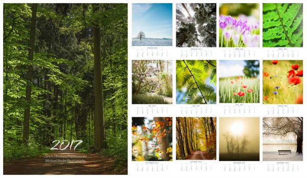 Kalender 2017 A3 hoch "Züri-Oberland Impressionen"