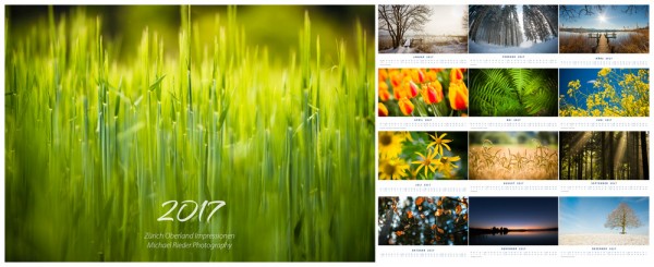 Kalender 2017 A3 quer "Züri-Oberland Impressionen"